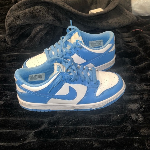 Nike Blue and White Sneakers Classic Dunk Low Design - Picture 1 of 1
